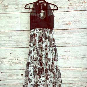 Connected Apparel Floral Chiffon Cocktail Dress 10